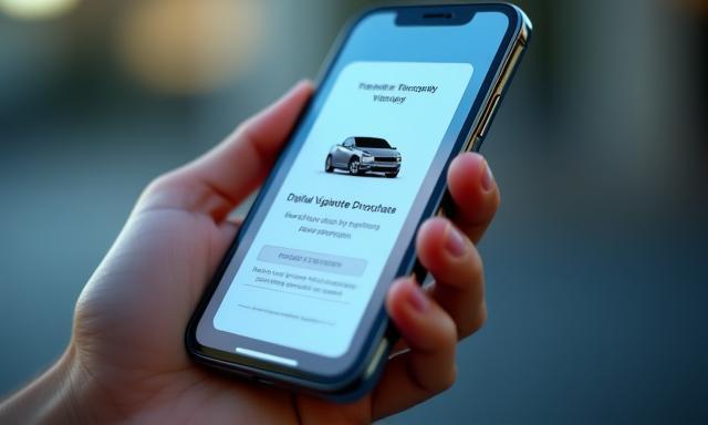Mobile App Interface zur Fahrzeugerkennung und Vignette Kauf
